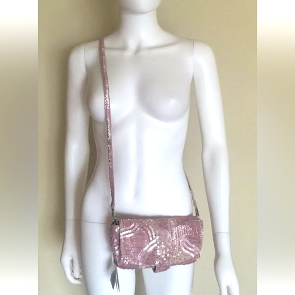 ANTIK BATIK Anthropologie *Dinah Wallet* pink sequin convertible